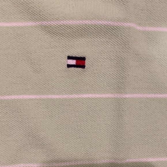 Men’s Tommy Hilfiger Men's Mint Green Striped Polo- size XL - Picture 3 of 3